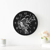 鍵と妖精の翼 ラージ壁時計 (ホーム)