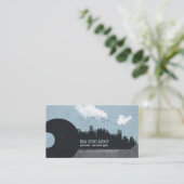 鍵と市の建物-実在エステート名刺 名刺 (スタンド正面)