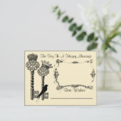 鍵と結婚アドバイス日付はがきを保存 アドバイスカード (スタンド正面)