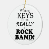 鍵なし – Rock Band セラミックオーナメント (左)