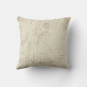 鍵に私のハートの鳩スワールフローリッシュグレーコラージュ クッション (裏面)