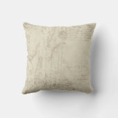 鍵に私のハートの鳩スワールフローリッシュグレーコラージュ クッション (裏面)