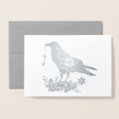 鍵に私のハートピンクのフローラカスタムバ実在ー 箔カード (封筒付き正面)