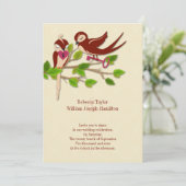 鍵に私のハートラブバード結婚 招待状 (スタンド正面)
