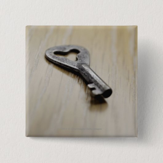 鍵のクローズアップ 缶バッジ (正面)