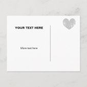 鍵のハートカスタムブライダルシャワーはがき インビテーションポストカード (裏面)