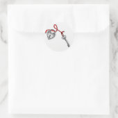 鍵のハート ラウンドシール (バッグ)