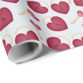 鍵のハート ラッピングペーパー (ロールコーナー)