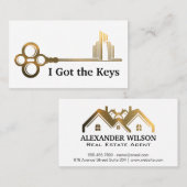 鍵のロゴ | 金ゴールド 名刺 (正面/裏面)