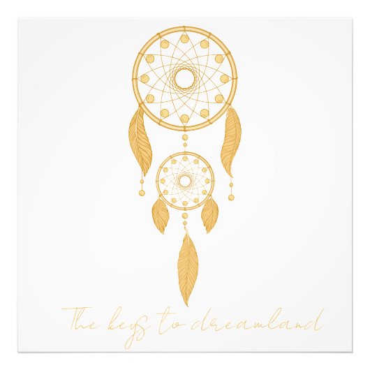 鍵の夢の国に、ドリームキャッチャー写真pr フォトプリント            (正面)