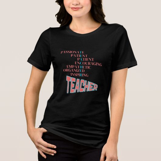 鍵の素晴らし先生Tシャツ トライブレンドTシャツ (正面)