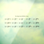 鍵の署名と相対鍵音楽理論デカール ウィンドウサイン (シート3)