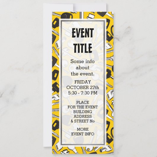 鍵の背景セット 招待状 (正面)