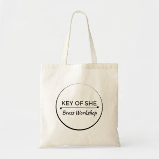 鍵のShe Brassロゴトート トートバッグ