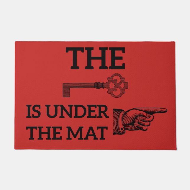 鍵はマット歓迎マットの下にある ドアマット (正面)