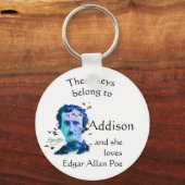 鍵は名前をカスタムするラブエドガー・アラン・ポーに属する キーホルダー (正面)