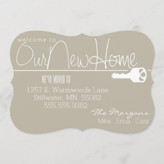 鍵は私達の新しい家にここにあります 案内状