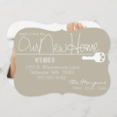 鍵は私達の新しい家にここにあります 案内状 (正面/裏面)