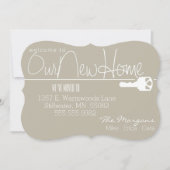 鍵は私達の新しい家にここにあります 案内状 (正面)