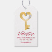 鍵へ私のハートキッズバレンタインデー ギフトタグ (正面)
