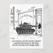 鍵を紛失、タンクで対処 ポストカード (正面)