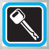 鍵アイコンのポスター ポスター (正面)