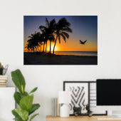 鍵ウェストサンライズトロピカルパラダイス ポスター (ホームオフィス)