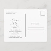 鍵ウェストビーチ結婚式写真保存日時 案内ポストカード (裏面)