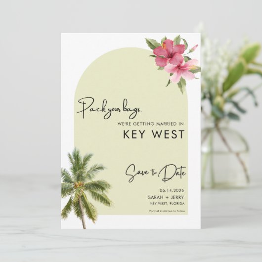 鍵ウェストフロリダの目的地の結婚式 セーブザデート (スタンド正面)