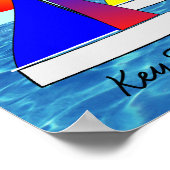 鍵ウェストフロリダセイボートアートポスター ポスター (角)