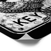 鍵ウェストフロリダチキンレトロマイル0ルースターディストリクト ポスター (角)