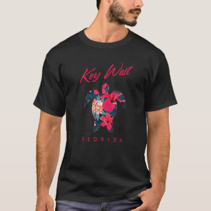 鍵ウェストフロリダハイビスカスフラワーシータートルスーブ Tシャツ