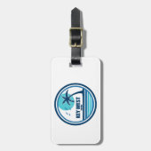 鍵ウェストフロリダパームツリーバード ラゲッジタグ (正面縦)