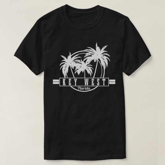 鍵ウェストフロリダパームツリーヴィンテージギフト Tシャツ (デザイン正面)