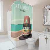 鍵ウェストフロリダマイルゼロヴィンテージトラベル シャワーカーテン (インサイチュ)