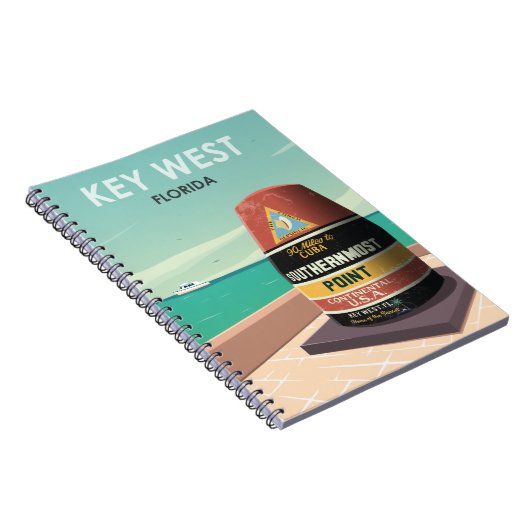 鍵ウェストフロリダマイルゼロヴィンテージトラベル ノートブック (右側)