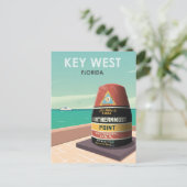鍵ウェストフロリダマイルゼロヴィンテージトラベル ポストカード (スタンド正面)
