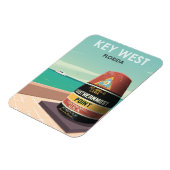 鍵ウェストフロリダマイルゼロヴィンテージトラベル マグネット (左側)