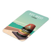 鍵ウェストフロリダマイルゼロヴィンテージトラベル マグネット (左側)