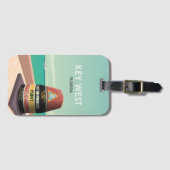 鍵ウェストフロリダマイルゼロヴィンテージトラベル ラゲッジタグ (正面横)