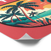 鍵ウェストフロリダレトロエンブレム ポスター (角)