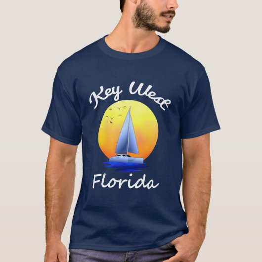 鍵ウェストフロリダ鍵ズセイリング Tシャツ (正面)