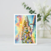 鍵ウェストフロリダUSA有名な場所の水色 ポストカード (スタンド正面)