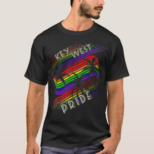 鍵ウェストプライドゲイプライドLGBTQレインボーパームツリーズ  Tシャツ