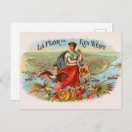 鍵ウェストヴィンテージラフロールデ鍵ウェスト ポストカード (正面/裏面)