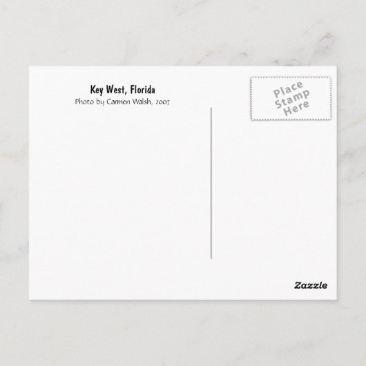 鍵ウェスト帆船はがき(h) ポストカード (裏面)