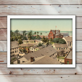 鍵ウェスト1900歴史的色写真 ポスター