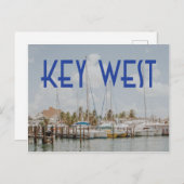 鍵ウェスト・フロリダのマリーナのボートの写真 ポストカード (正面/裏面)