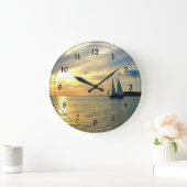 鍵ウエストサンセット ラージ壁時計 (ホーム)
