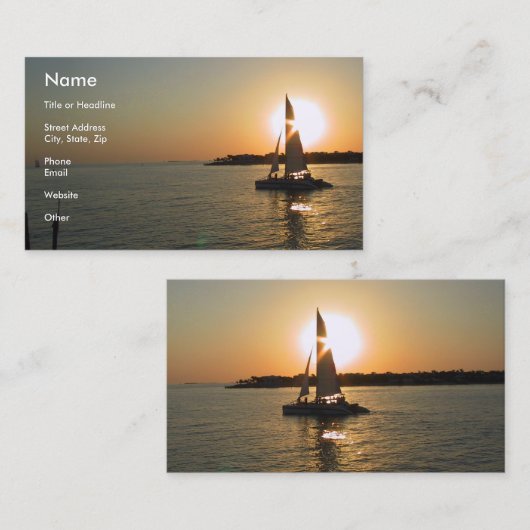 鍵ウエストサンセット 名刺 (正面/裏面)